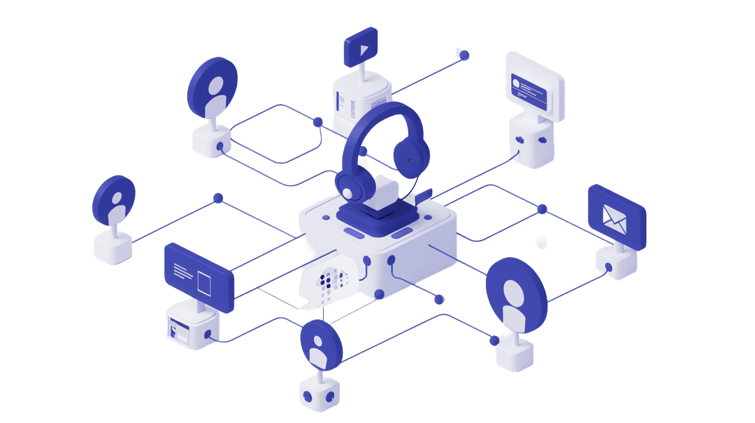 お問い合わせを表すコミュニケーションイラスト